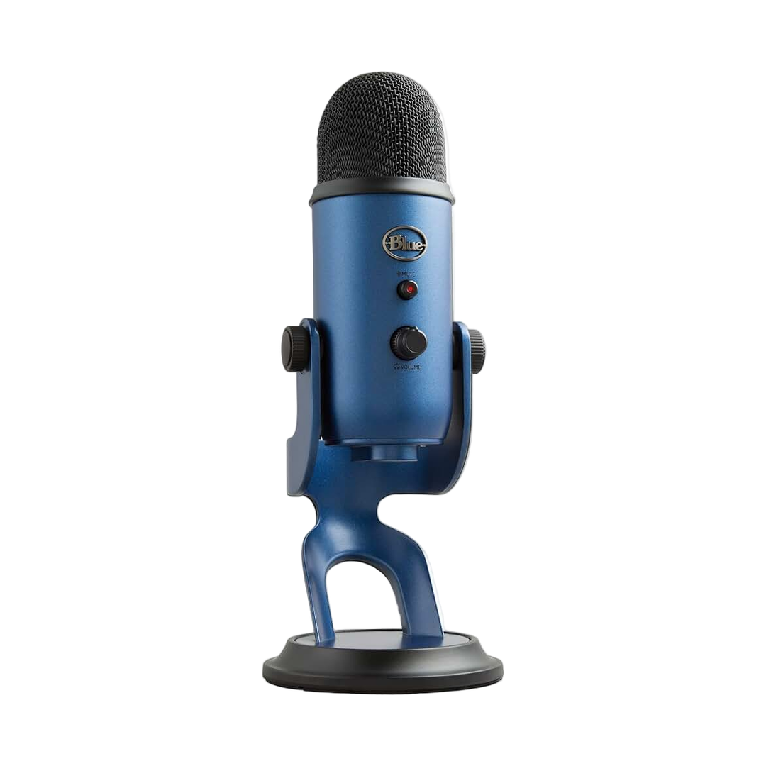 Logitech Creators Blue Yeti USB Microphone for PC, Mac, Gaming, Streaming, Podcasting, Studio and Computer Condenser Mic with Blue VO!CE Effects, 4 Pickup Patterns, Plug and Play