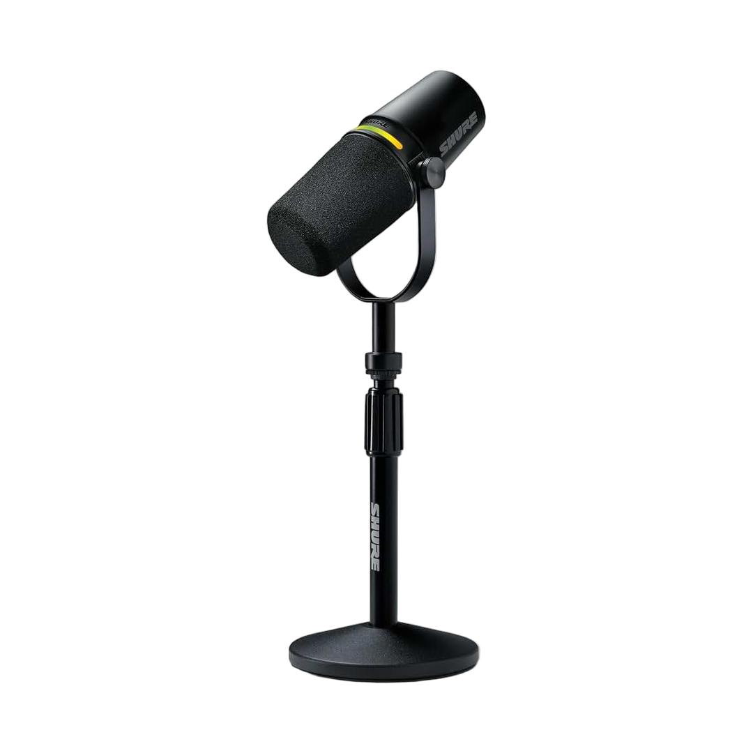 Shure MV7+ USB-C & XLR Podcast Dynamic Mic with Stand