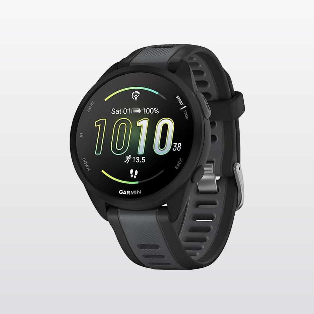 Garmin Forerunner 165, Running Smartwatch, Colorful AMOLED Display, Training Metrics and Recovery Insights, Black