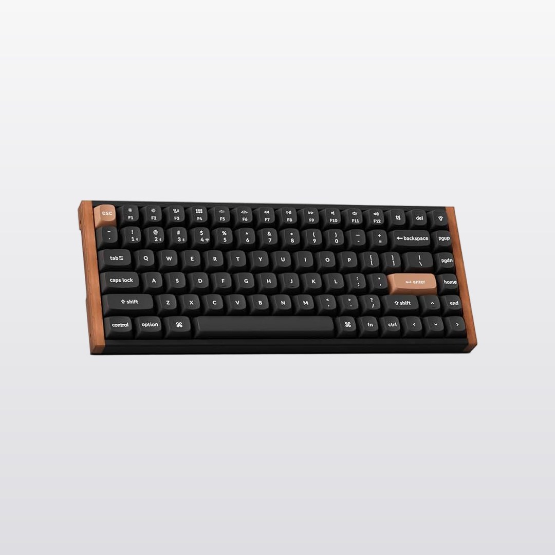 Keychron K2 HE Rapid Trigger Wireless Custom Keyboard with Hall Effect Gateron Double-Rail Magnetic Switch, QMK 2.4 GHz Bluetooth 5.2 RGB Compatible with Mac Windows Linux (Aluminum + Wood) Global Recycled Standard