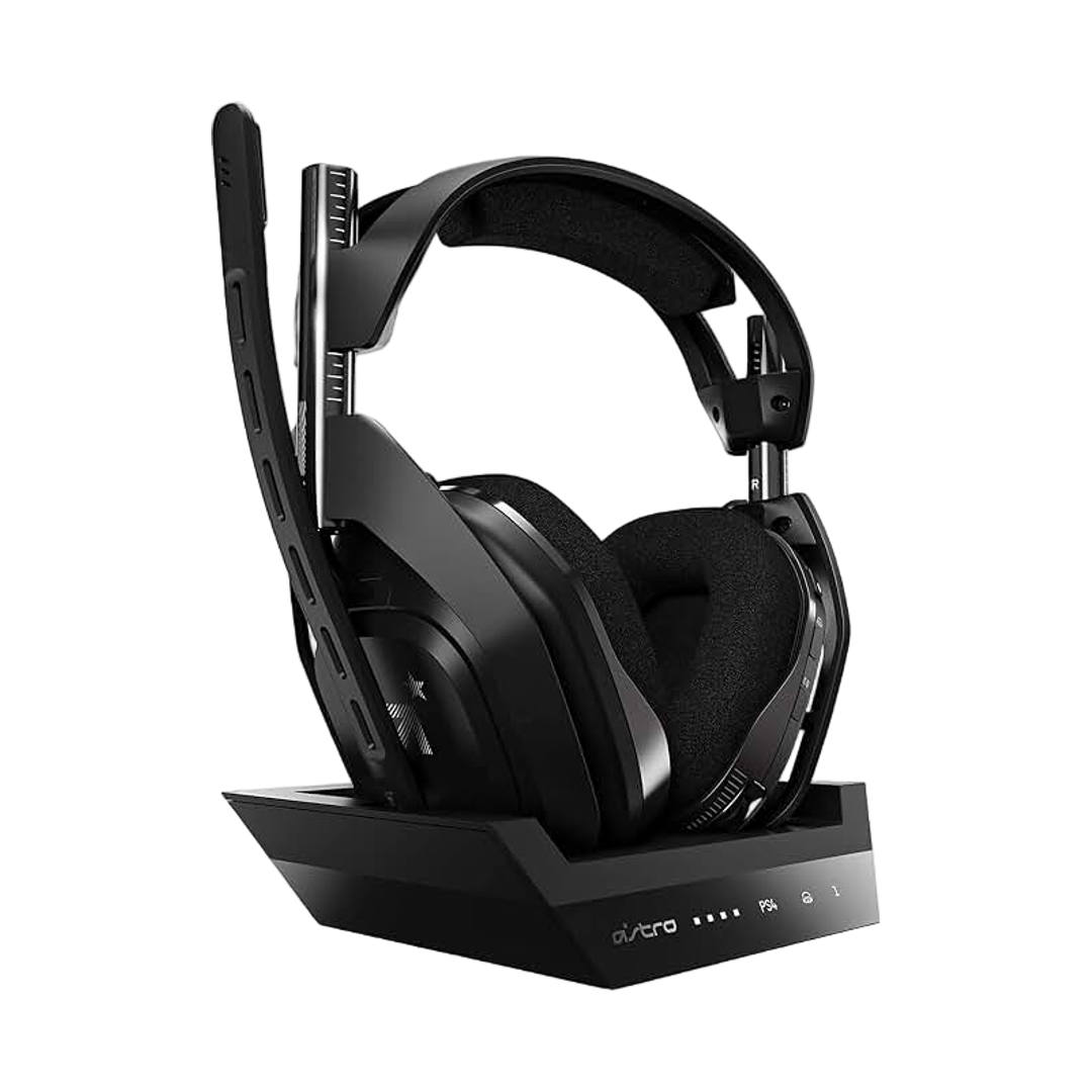 ASTRO Gaming A50 Wireless Headset with Base Station Gen 4, USB Radio Frequency, Unidirectional Microphone Headphones, Compatible with PS4, PS5, PC Windows, Mac, Black